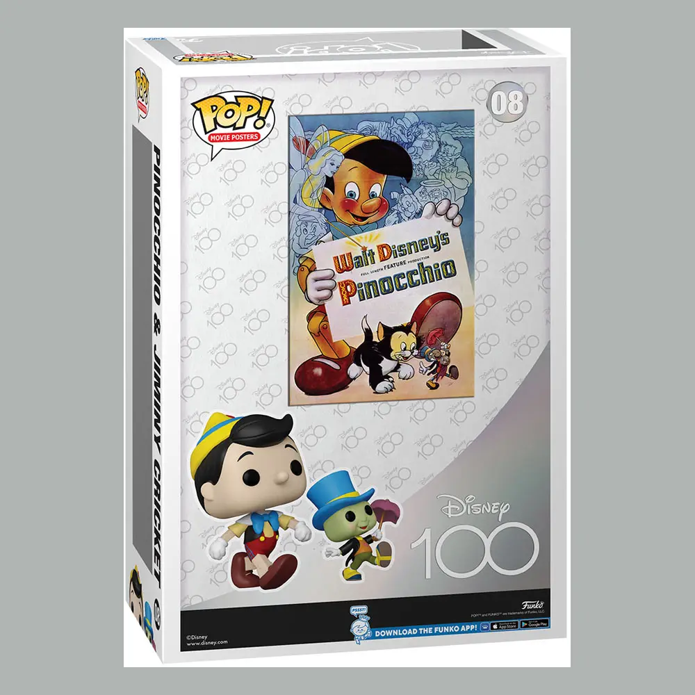 Disney POP! Film Plakát & Figurka Pinocchio 9 cm fotografii produktu