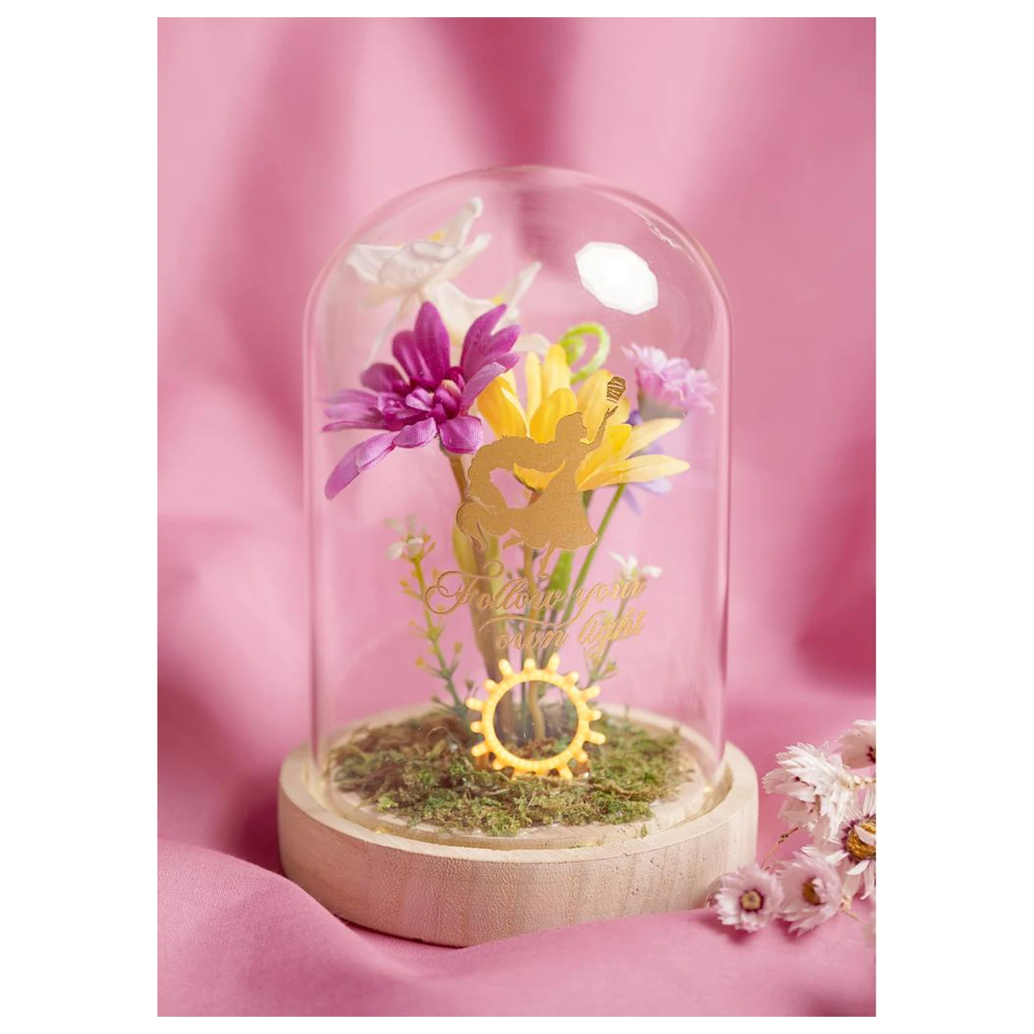 Disney Princess Rapunzel květinový Cloche s neonovým světlem fotografii produktu