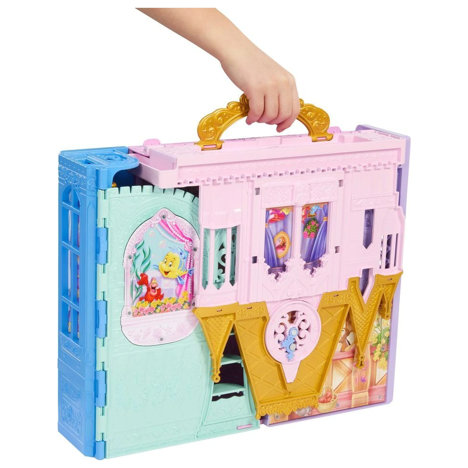 Disney Princess Rapunzel panenka a Close & Carry Castle herní set fotografii produktu