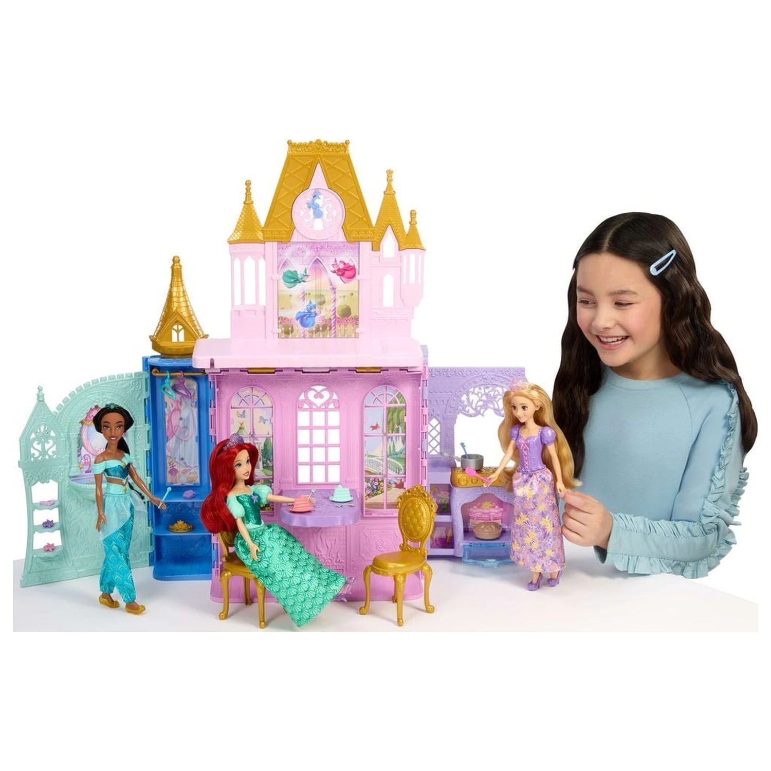 Disney Princess Rapunzel panenka a Close & Carry Castle herní set fotografii produktu