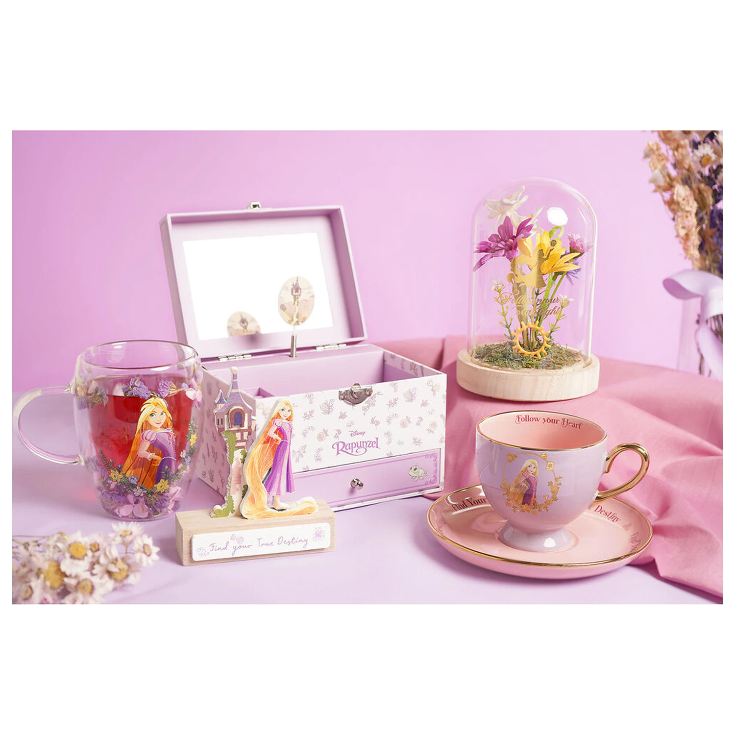 Disney Princess Rapunzel Sklenice se sušenými květinami 300 ml fotografii produktu