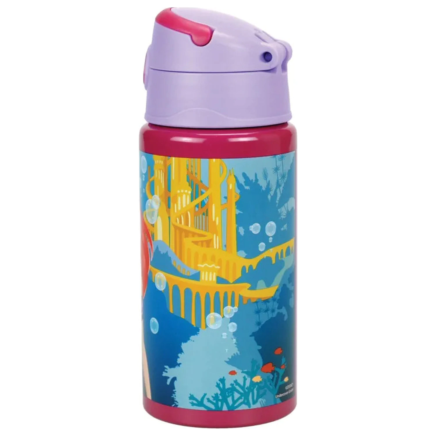 Disney Princess Ariel Fairytale hliníková láhev na vodu s brčkem a háčkem 500 ml fotografii produktu