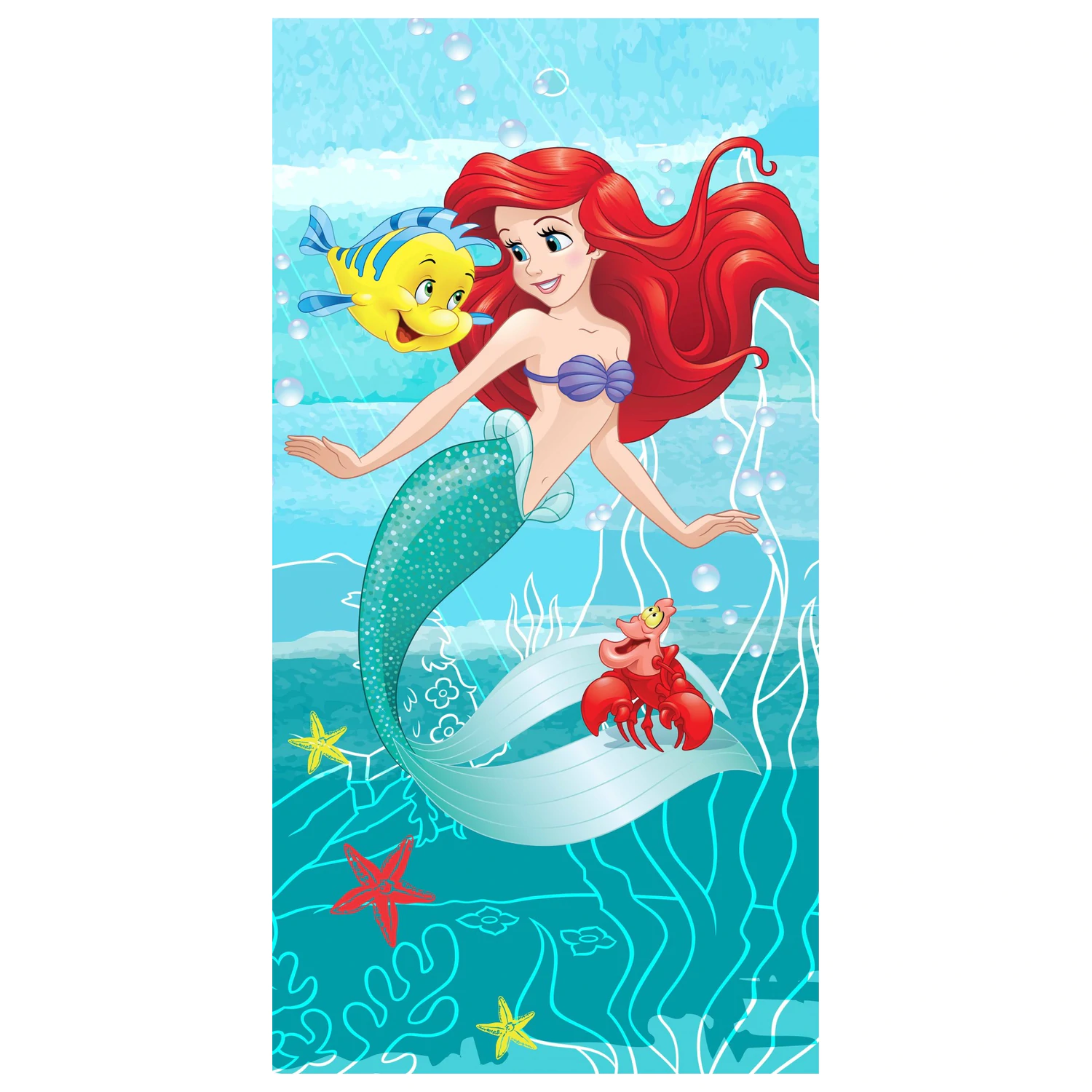 Disney Princess, Ariel and Friends Ručník 70x140cm fotografii produktu