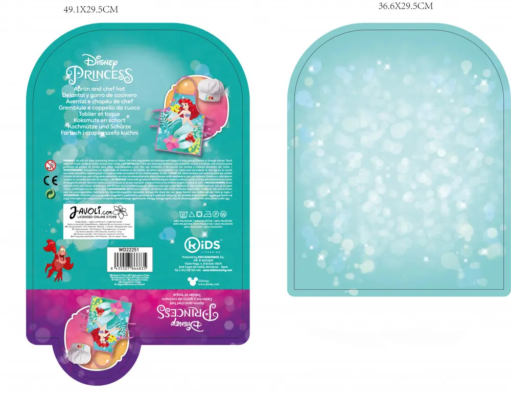 Disney Princesses Ariel Dětská zástěra, 2dílná sada fotografii produktu
