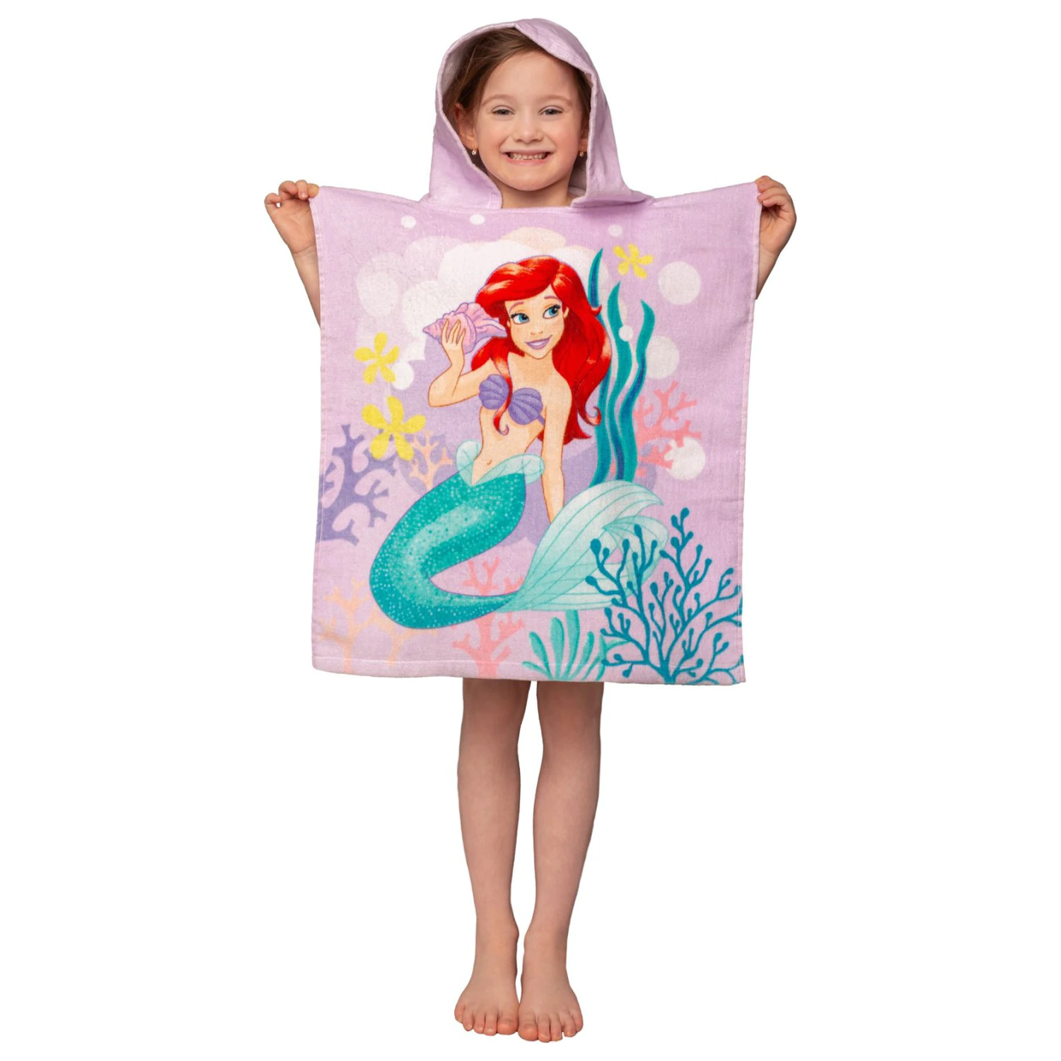 Disney Princess Ariel růžové ručníkové pončo fotografii produktu
