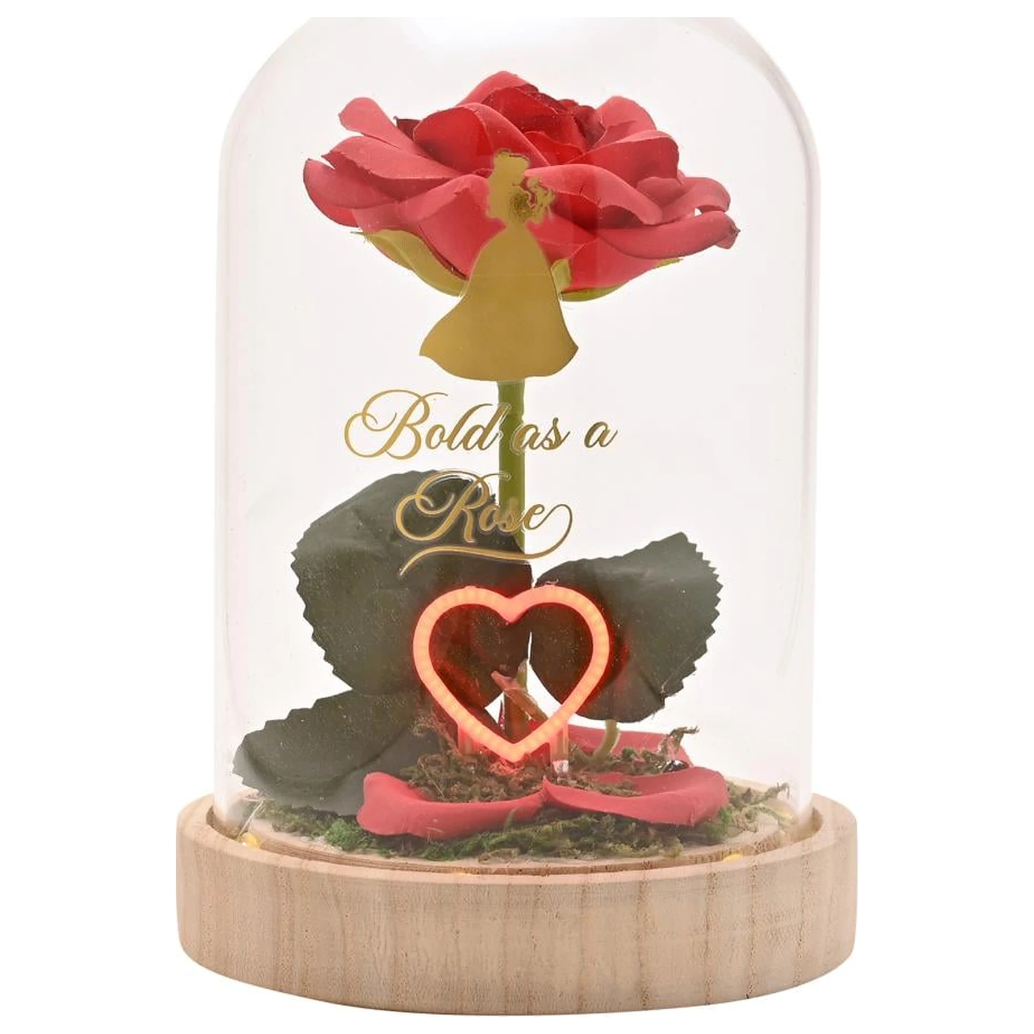 Disney Princess Belle květinová cloche s neonovým světlem fotografii produktu