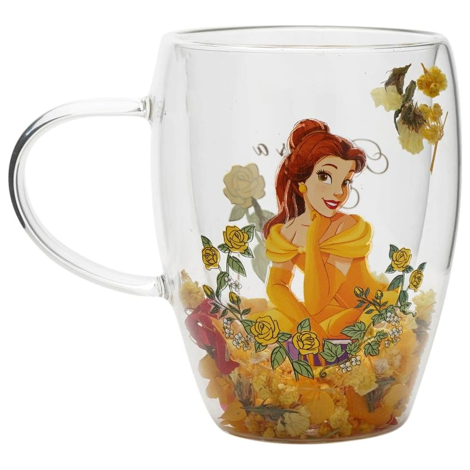 Disney Princess Belle sklenice se sušenými květinami 300 ml fotografii produktu