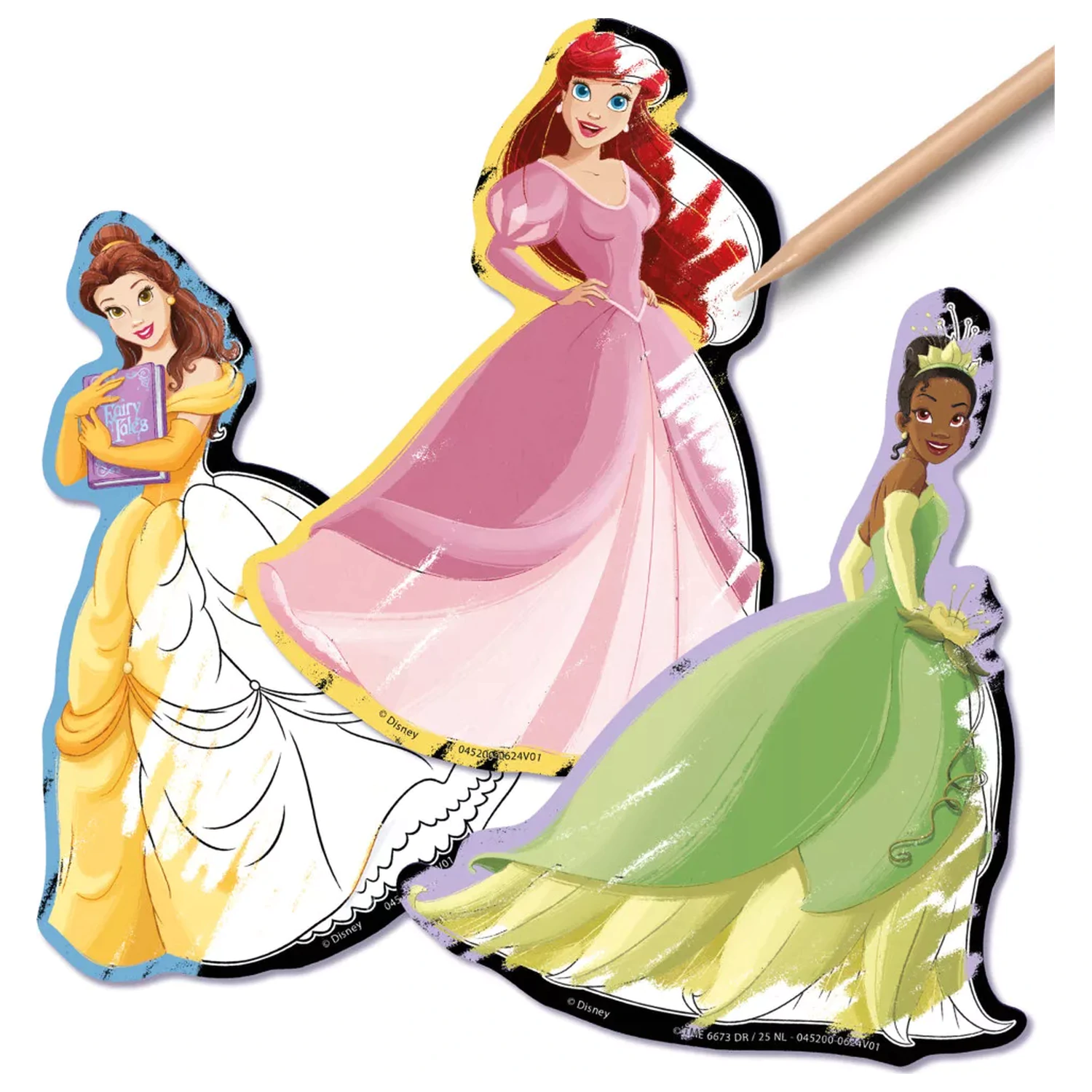Disney Princess Fairytale stírací art samolepky 5 ks fotografii produktu
