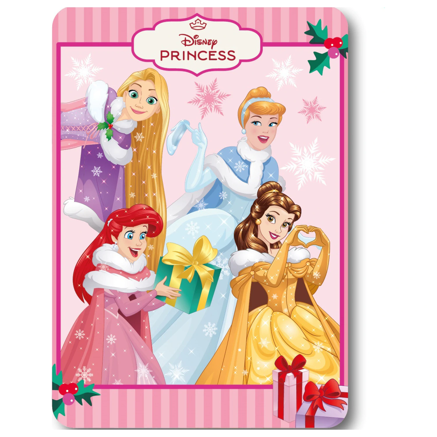 Disney Princess Sváteční Vánoční flísová deka fotografii produktu