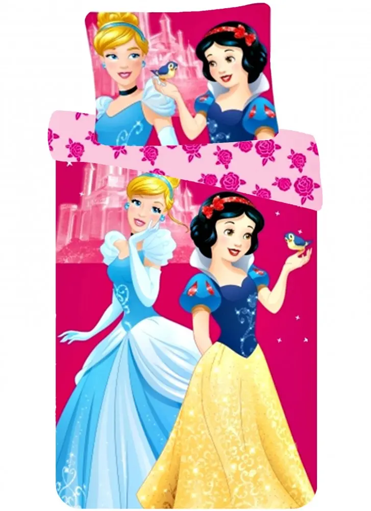 Disney Princesses dětská povlak na přikrývku 90x140 cm, 40x55 cm fotografii produktu