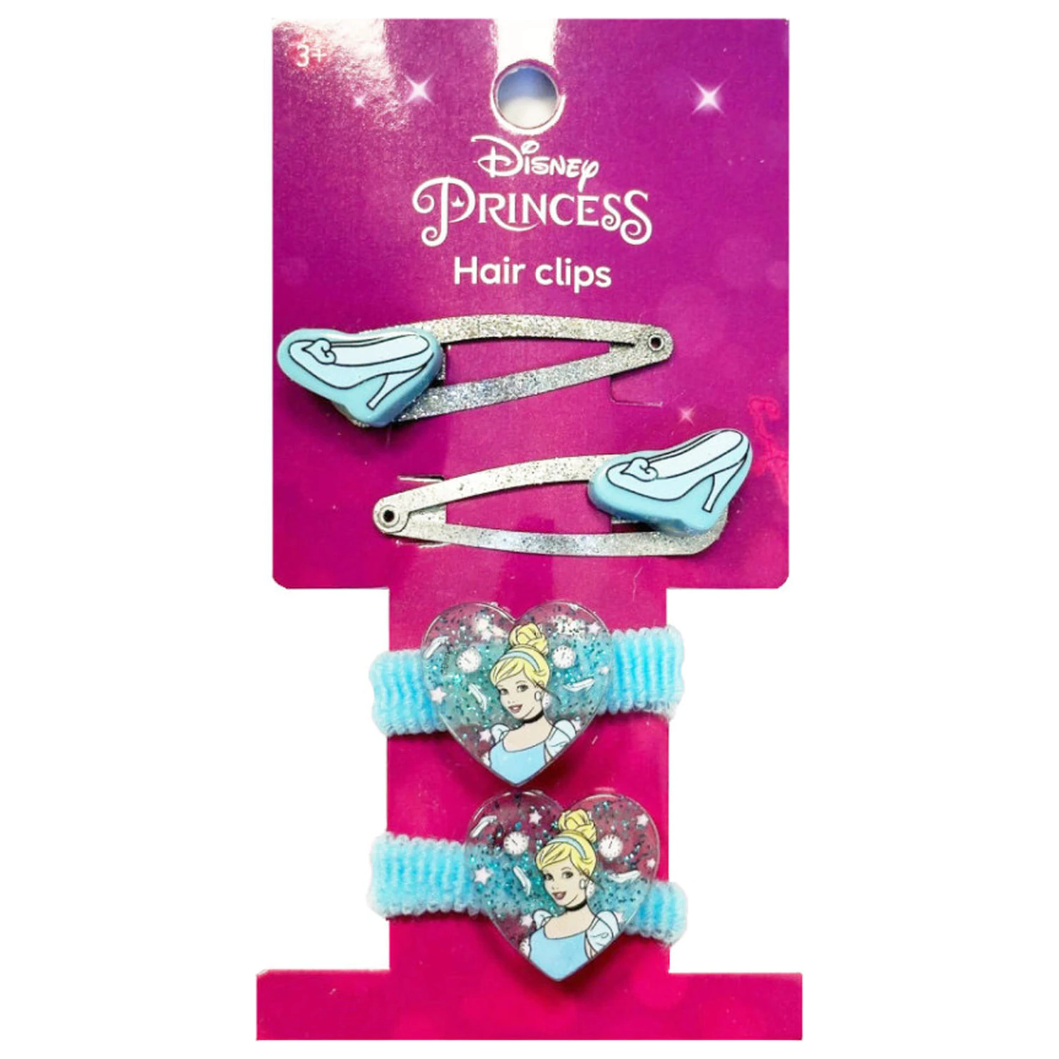 Disney Princesses, Cinderella Glam Sponka do vlasů a gumička, sada 6 ks fotografii produktu