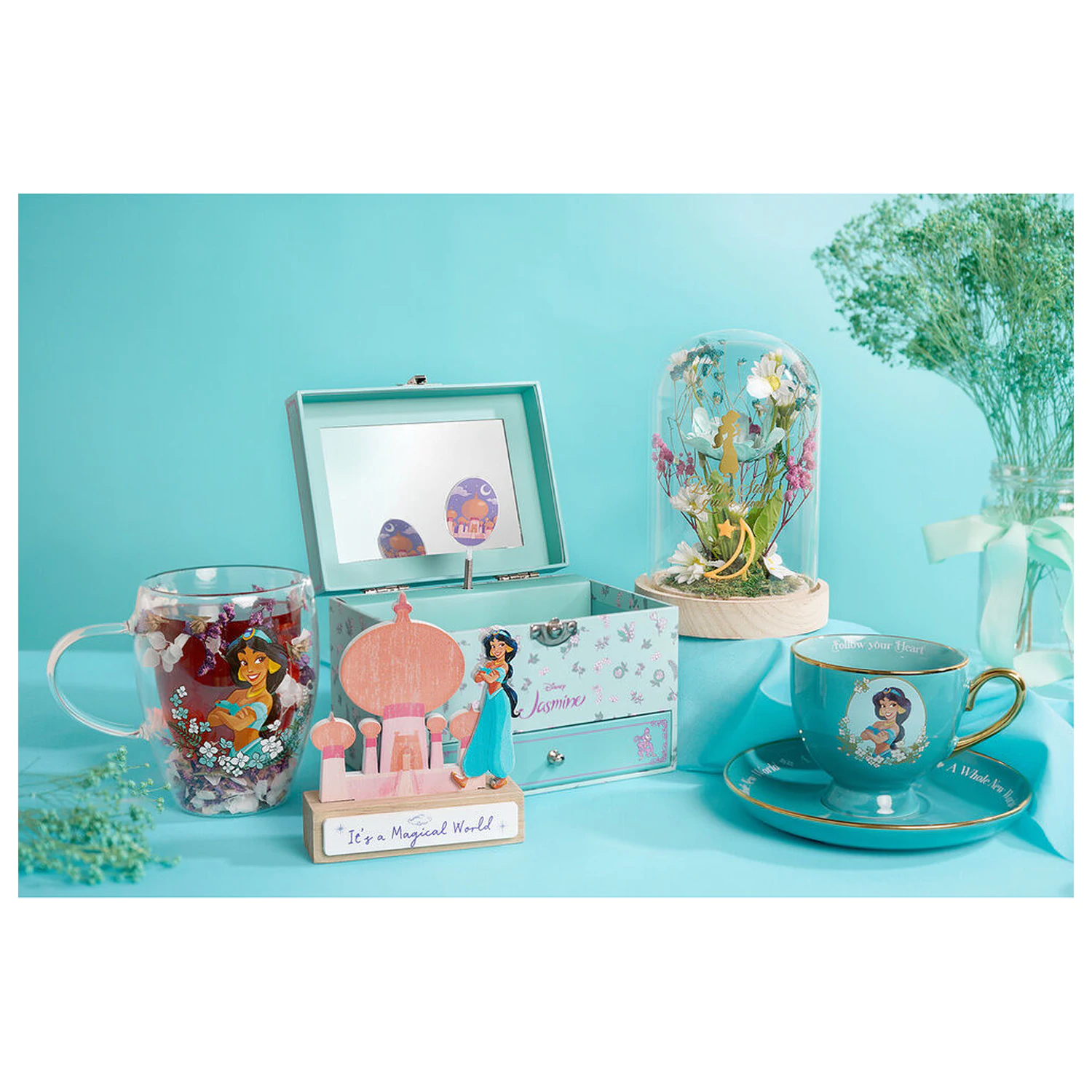 Disney Princess Jasmine Sklenice se sušenými květinami 300 ml fotografii produktu