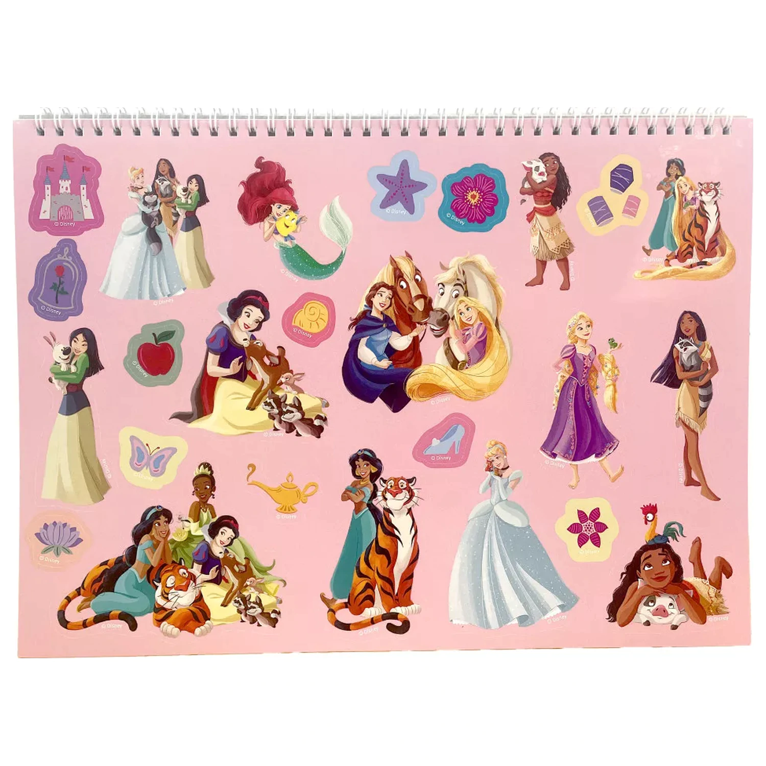 Disney Princesses Life A/4 spirálový skicák 40 listů s nálepkami fotografii produktu