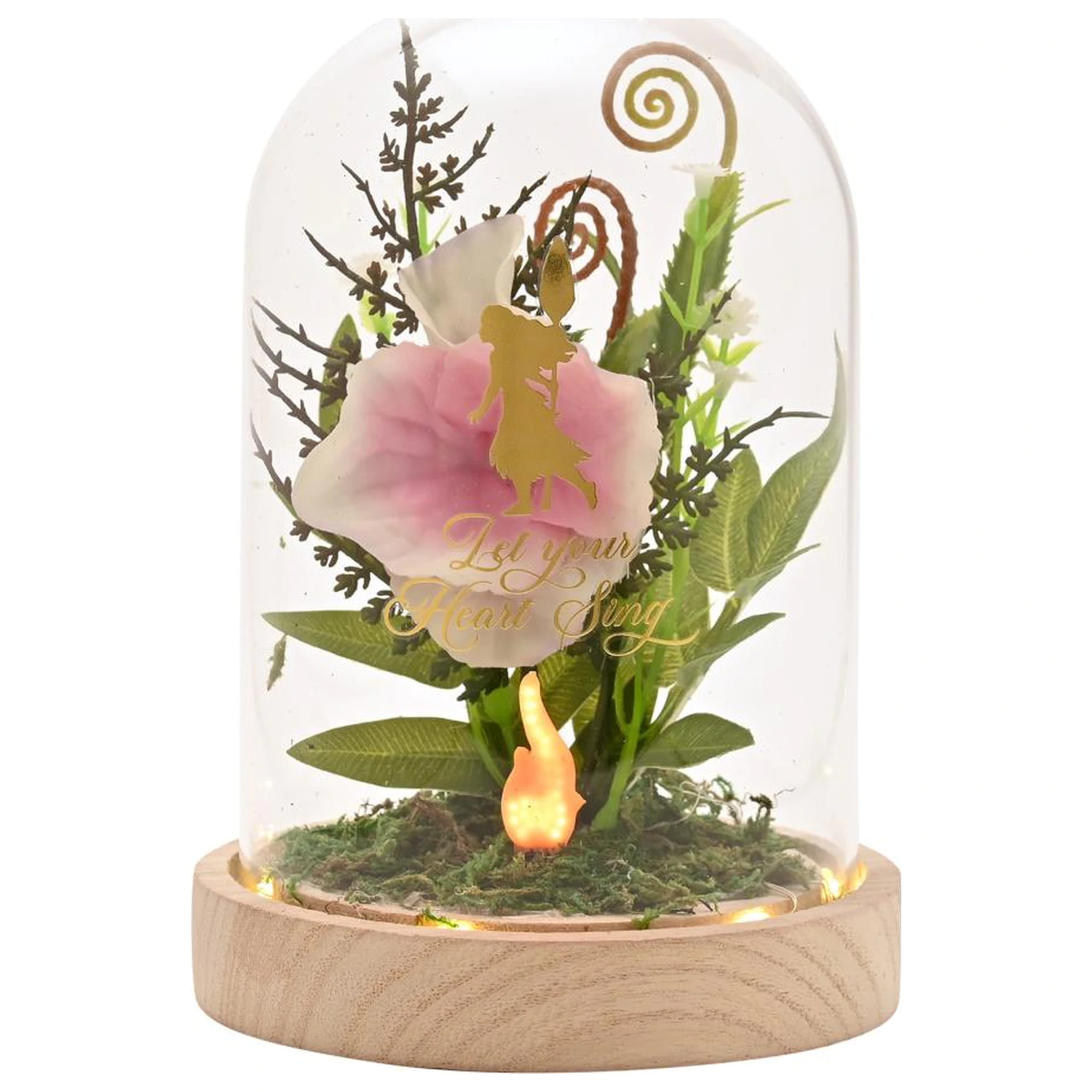 Disney Princess Moana Floral Cloche s neonovým světlem fotografii produktu