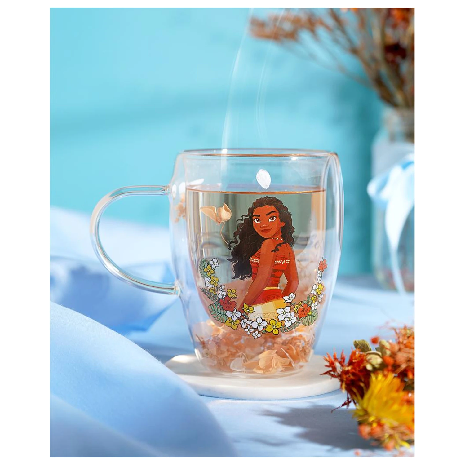 Disney Princess Moana sklenice se sušenými květinami 300 ml fotografii produktu