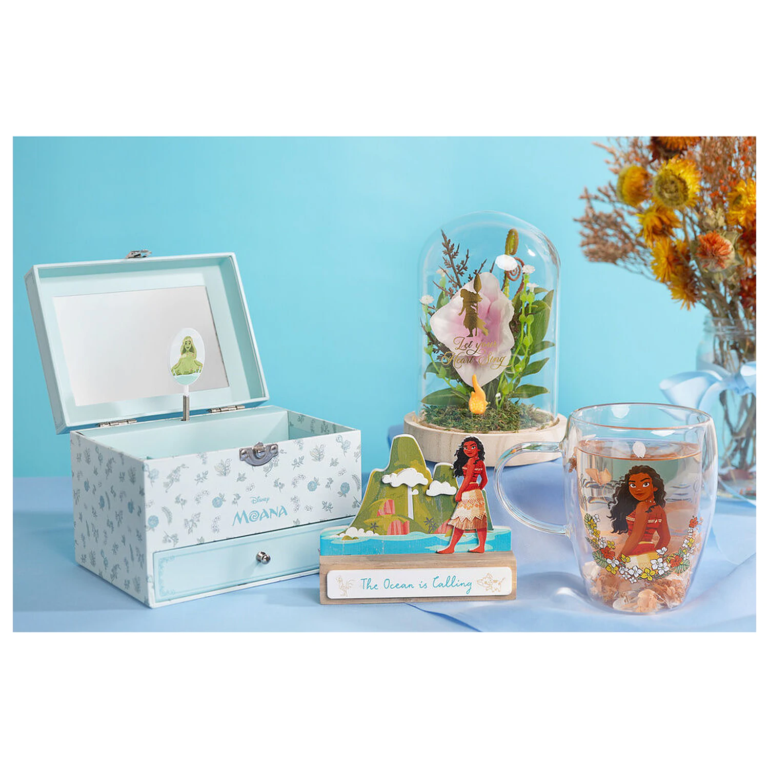Disney Princess Moana sklenice se sušenými květinami 300 ml fotografii produktu