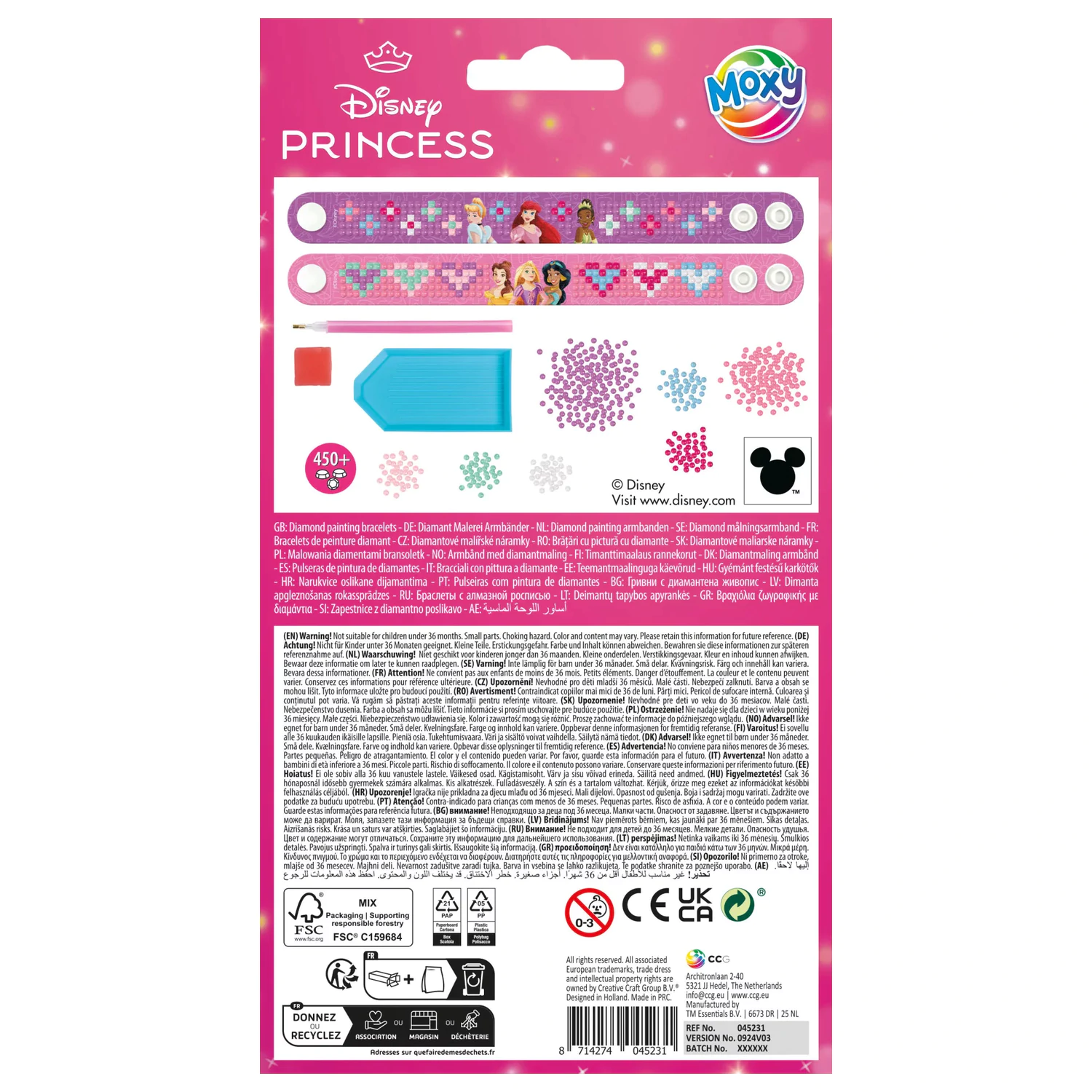 Disney Princess Moxy Diamond Dot Sada 2 náramků fotografii produktu