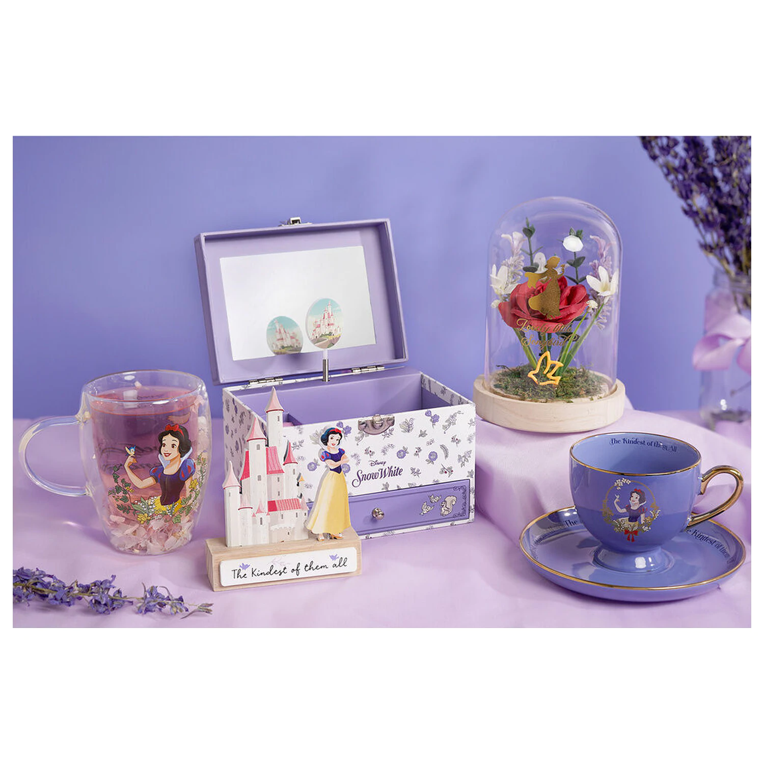 DISNEY PRINCESS Snow White Sklenice se sušenými květinami 300ml fotografii produktu