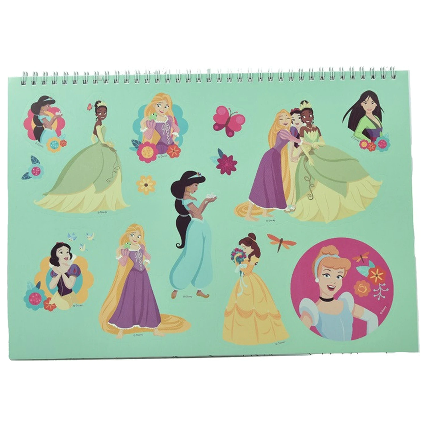 Disney Princess Jarní A/4 spirálový skicák 40 listů se samolepkami fotografii produktu