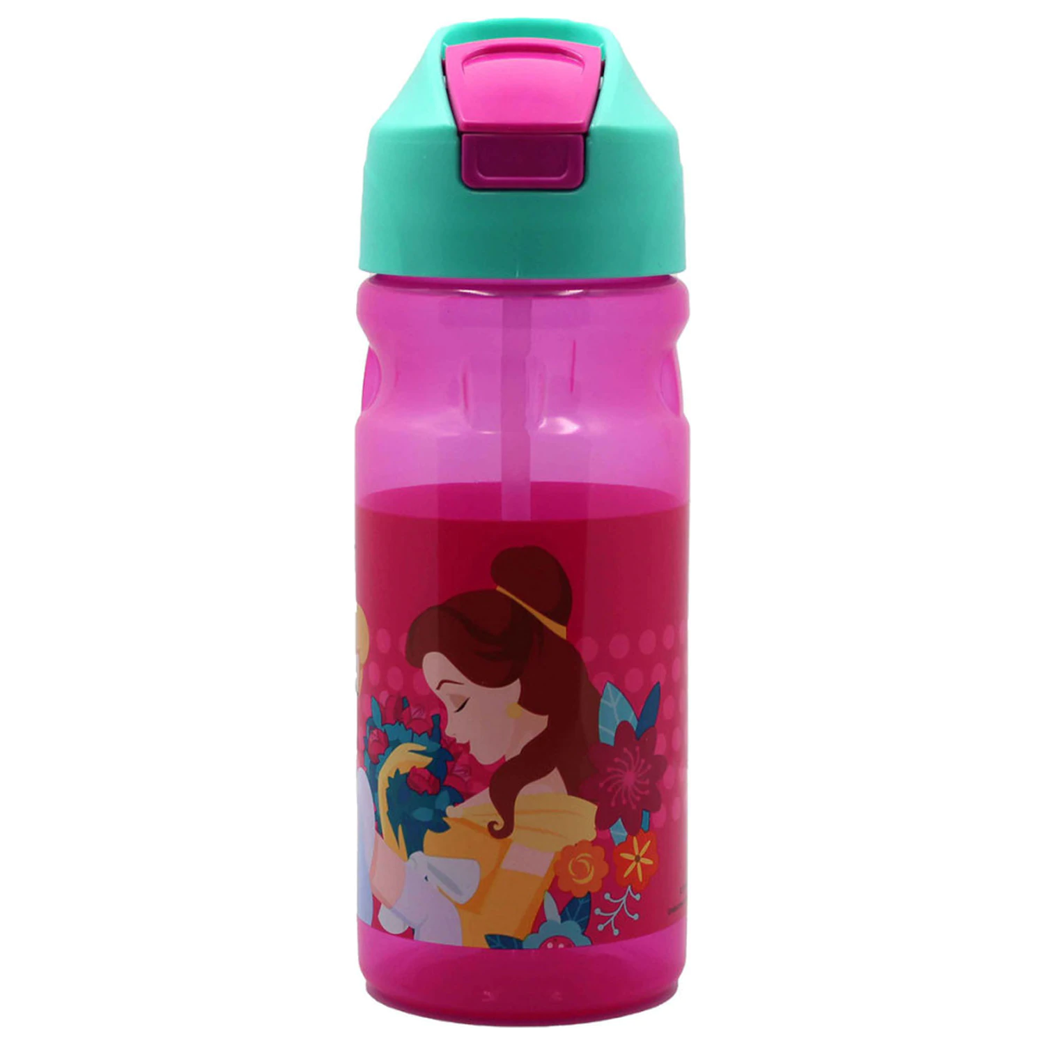 Disney Princesses Jarní plastová láhev na vodu s brčkem 500 ml fotografii produktu