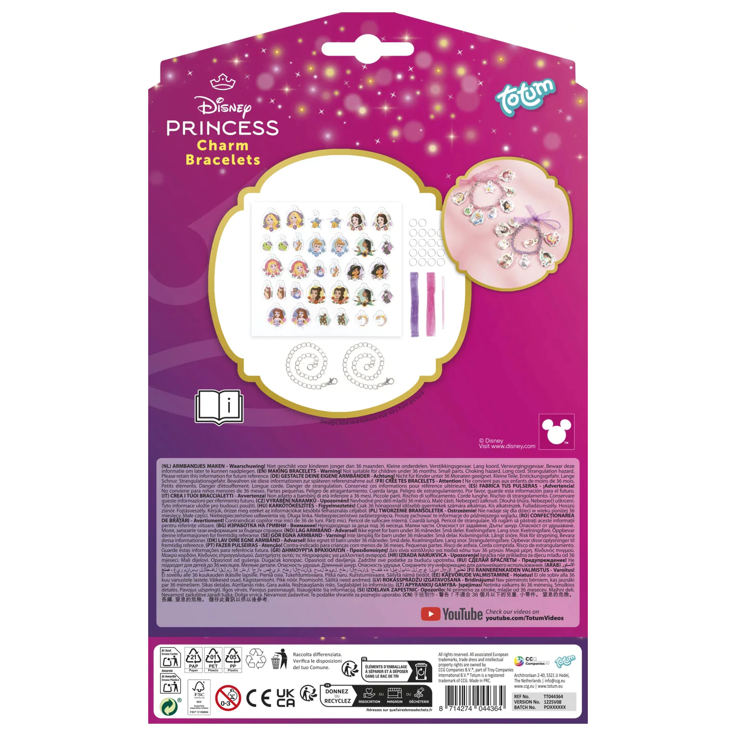 Disney Princess Totum Charms náramek sada pro výrobu fotografii produktu
