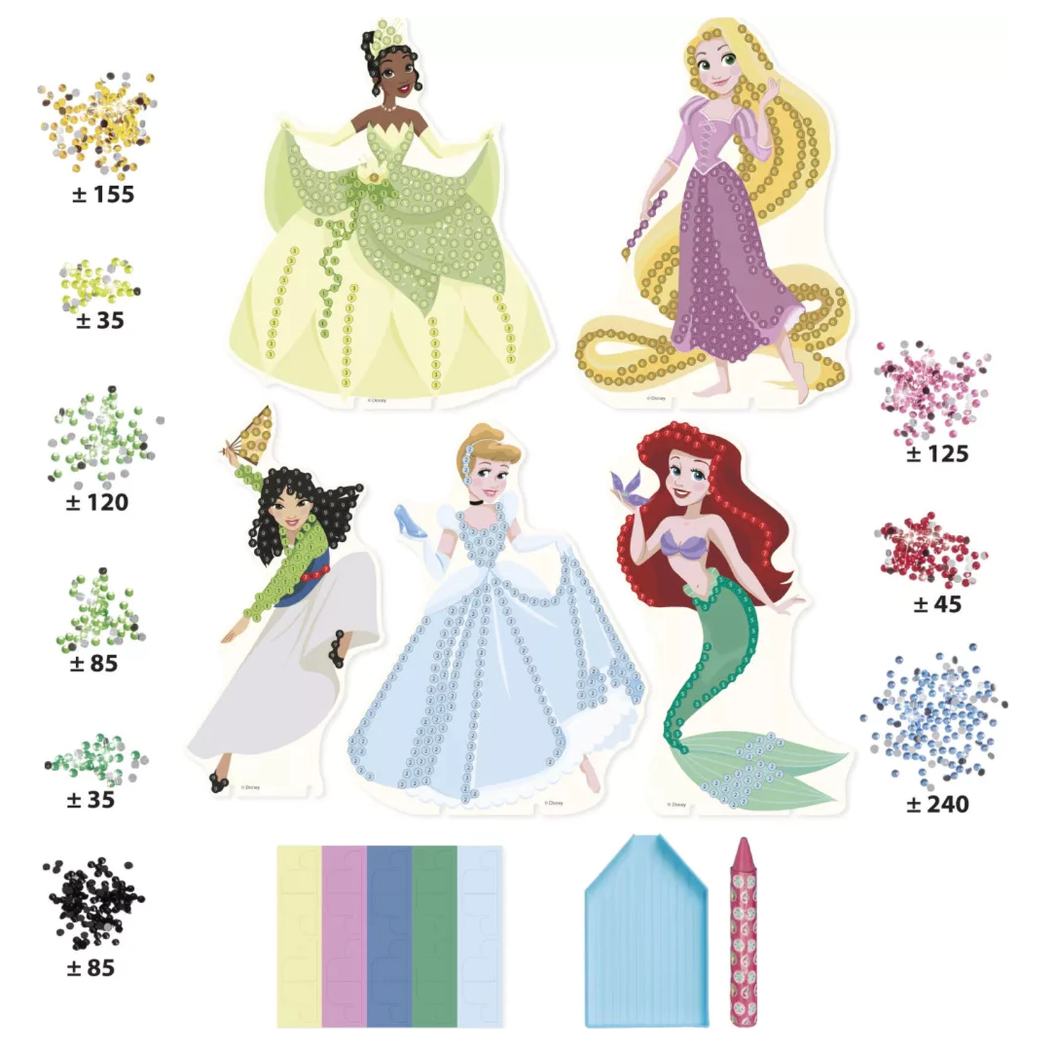 Disney Princess Totum Diamond Painting Sada 5 kusů fotografii produktu