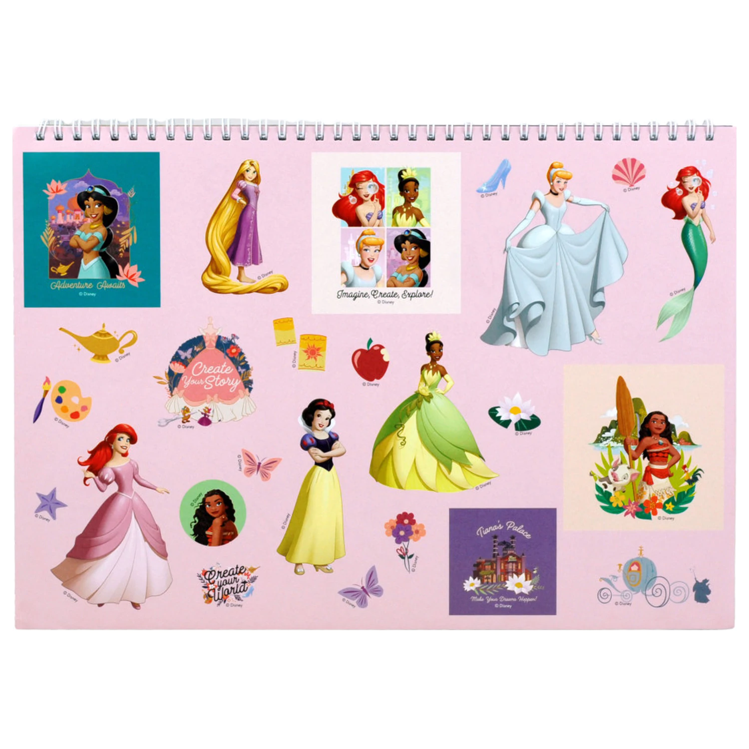 Disney Princess Your World A/4 Spirálový skicák 40 listů s nálepkami fotografii produktu