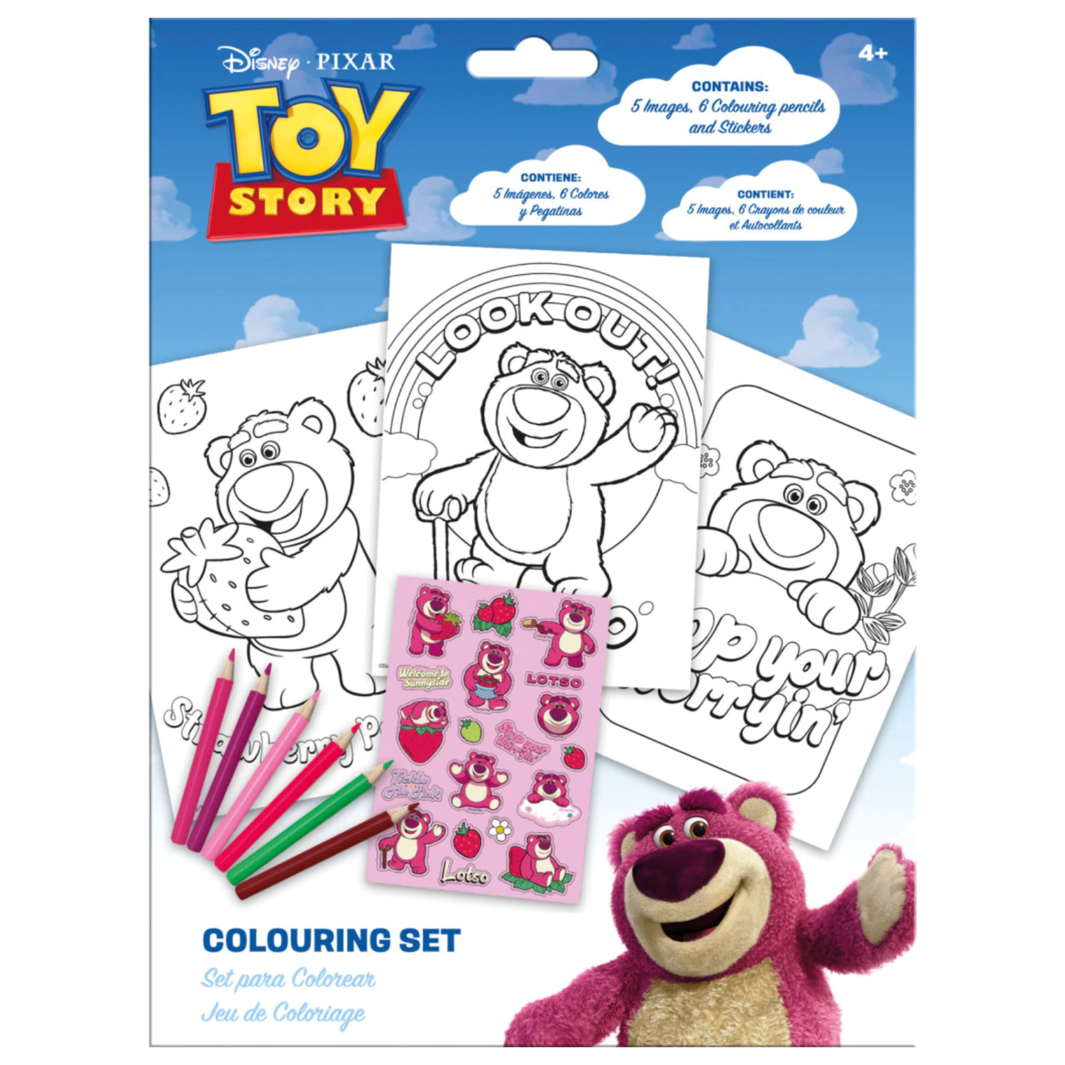 Disney Toy Story Lotso Strawberry omalovánková sada s nálepkami fotografii produktu