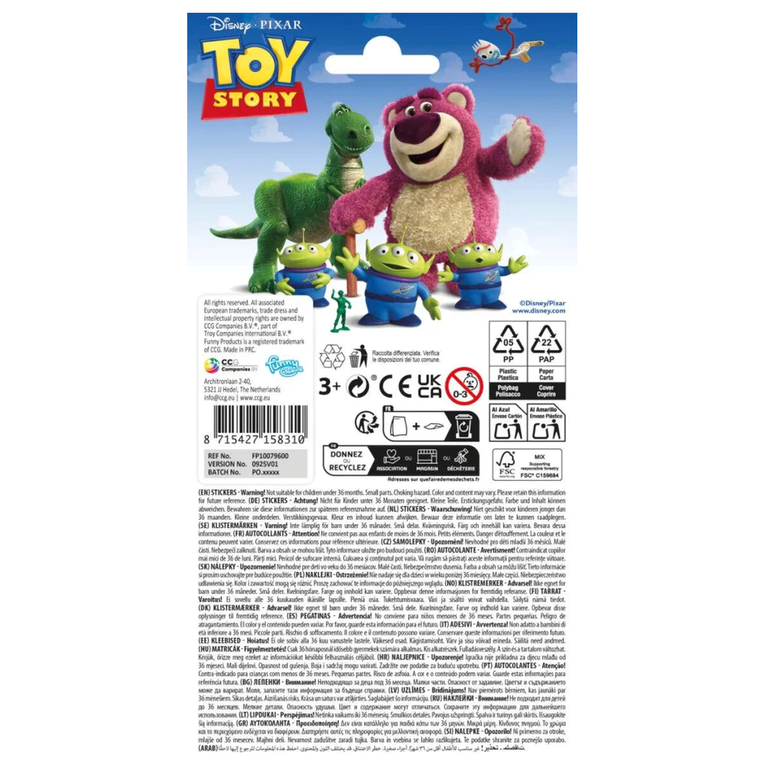 Disney Toy Story Playful Pals nálepka fotografii produktu