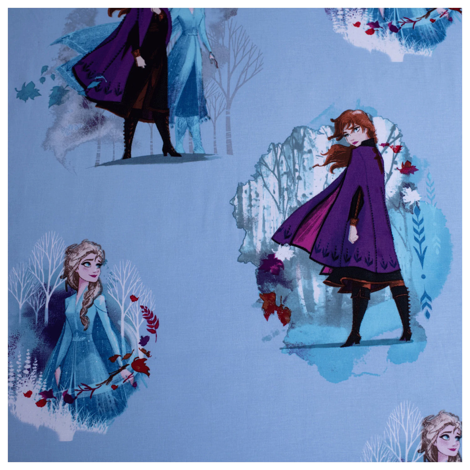 Disney Frozen Blue Leaves napínací prostěradlo 90*200 cm fotografii produktu