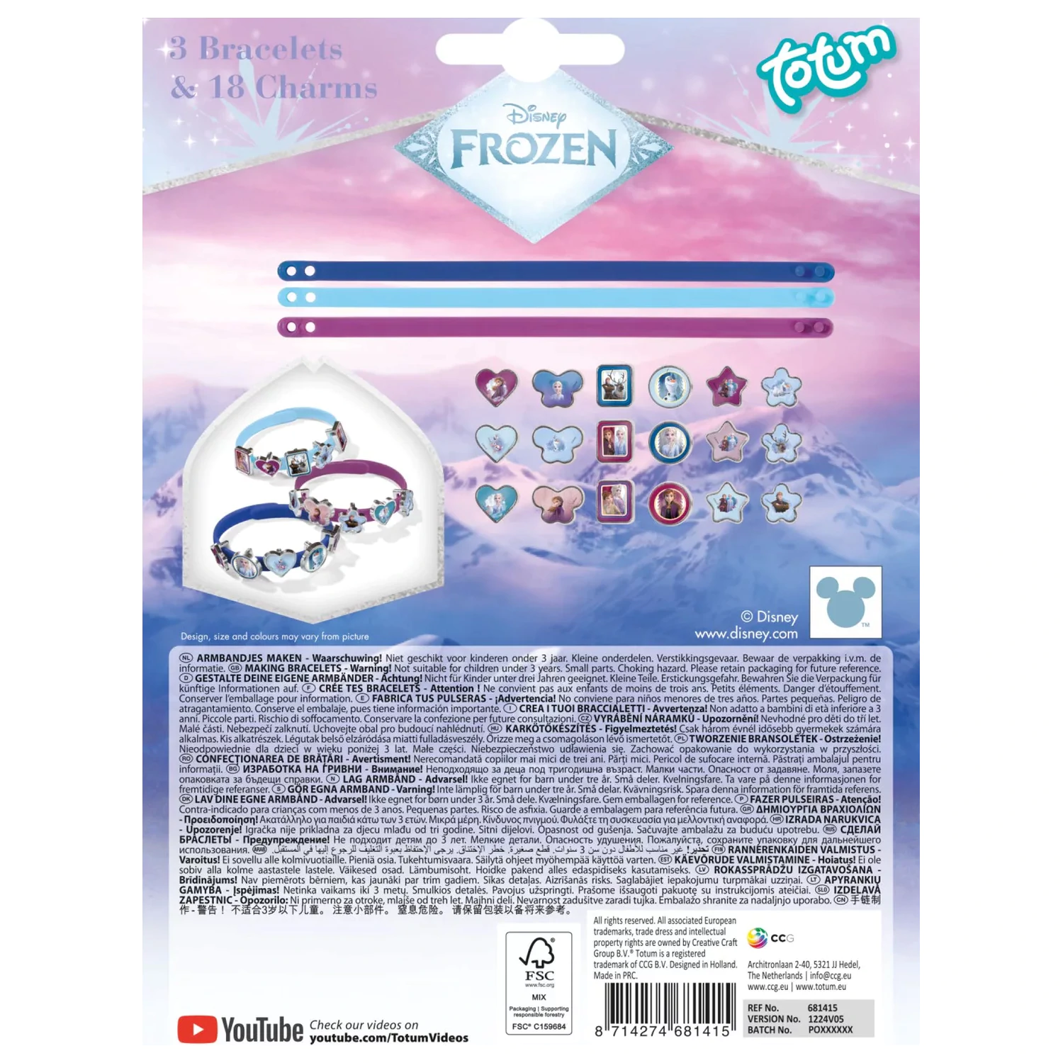 Disney Frozen Destiny sada na výrobu náramků fotografii produktu