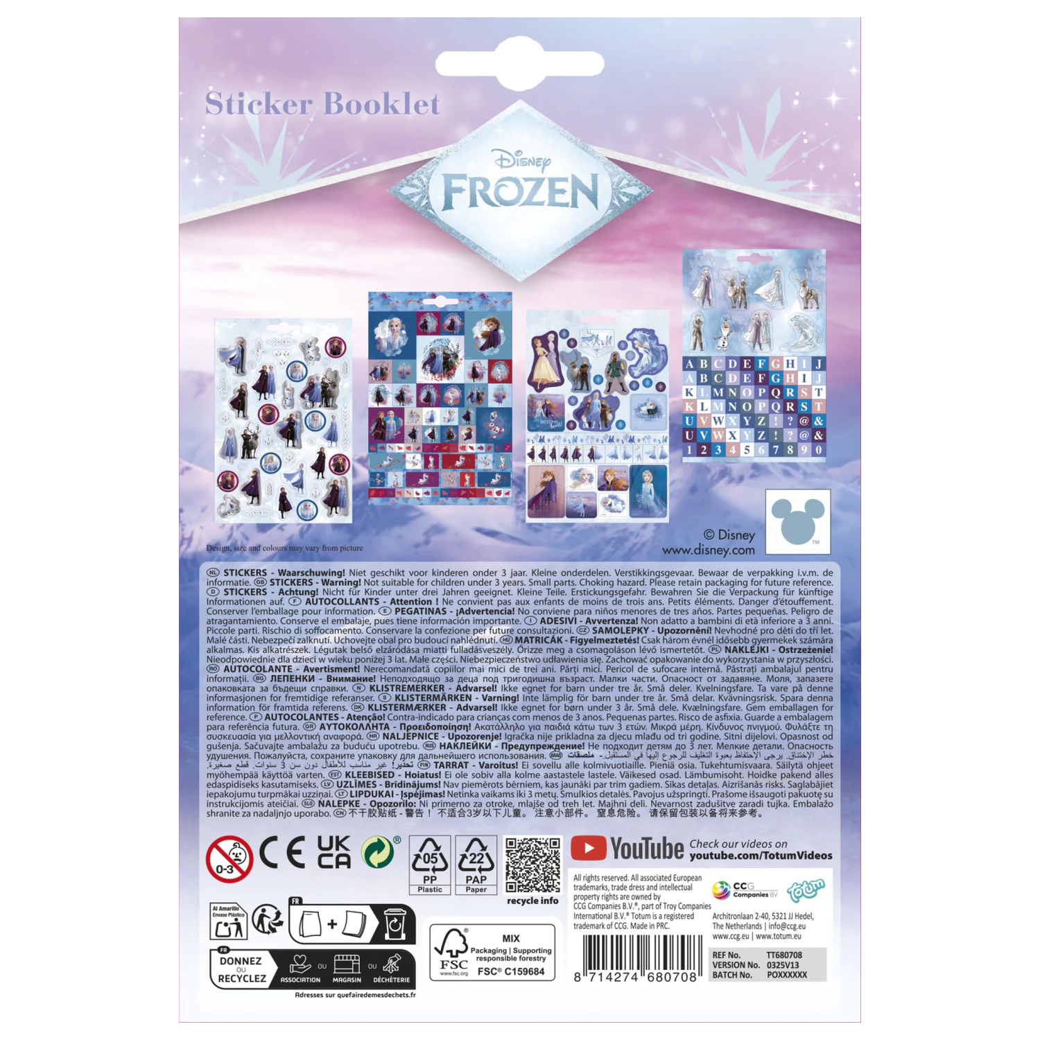 Disney Frozen Destiny sada samolepek fotografii produktu