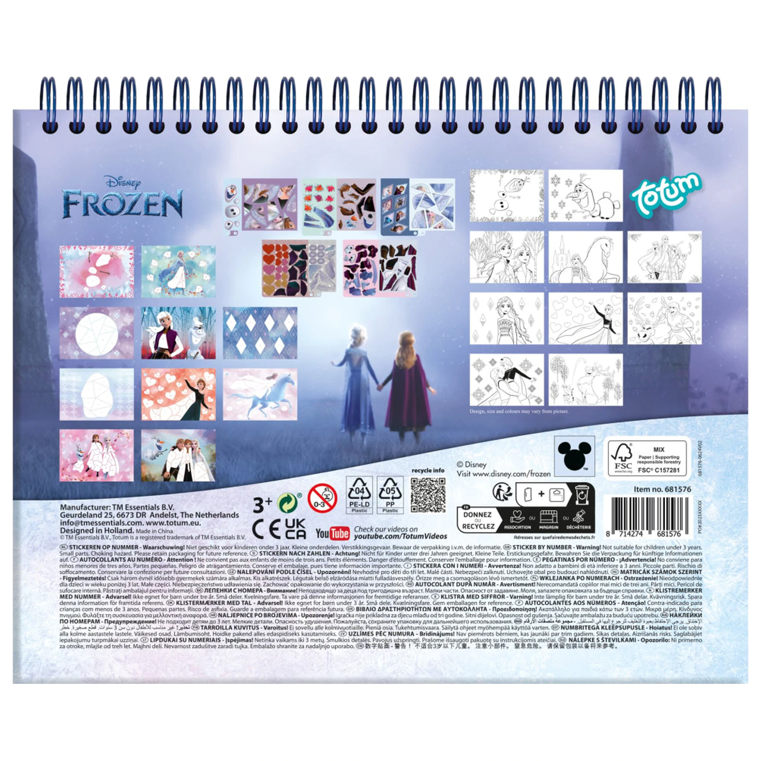Disney Frozen Destiny Puzzle Samolepky a Sada na barvení fotografii produktu