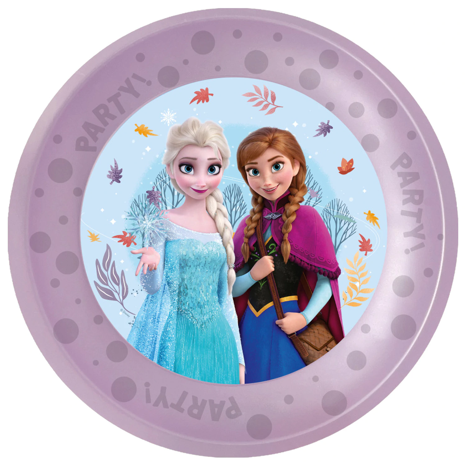 Disney Frozen Idyllic Wonder micro prémiový plastový plochý talíř 4dílná sada 21 cm fotografii produktu