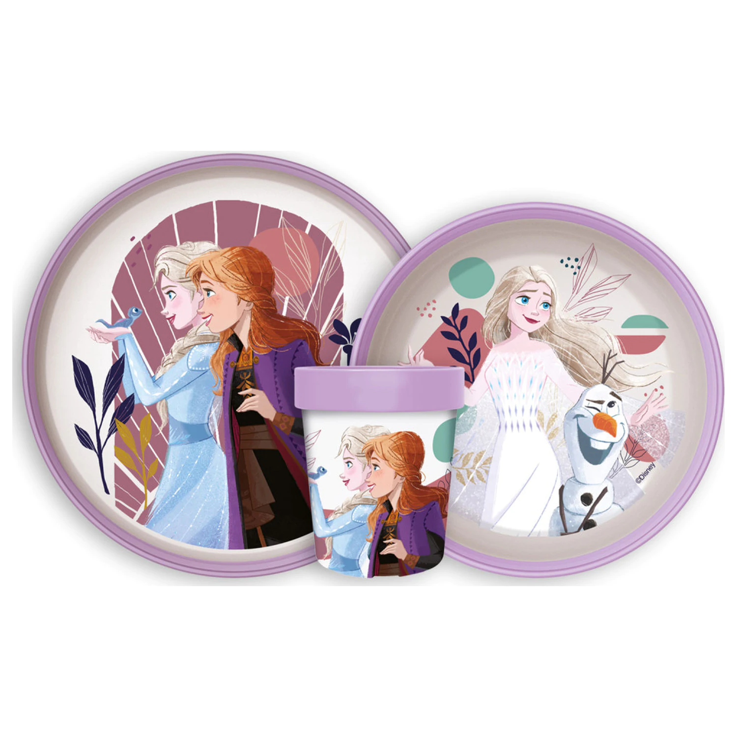 Disney Frozen Journey protiskluzový jídelní set, mikroplastový set fotografii produktu