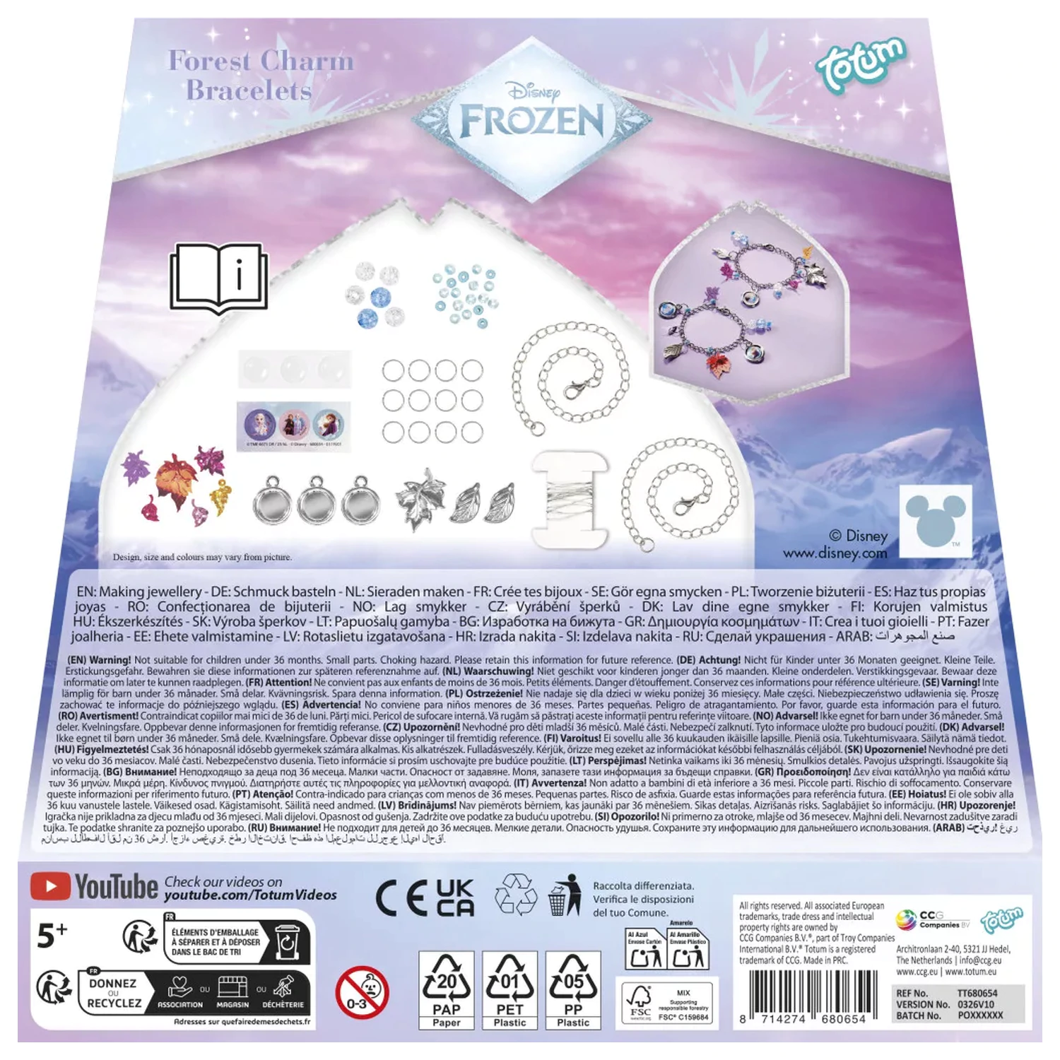 Disney Frozen Sisters sada pro výrobu náramků s přívěsky fotografii produktu