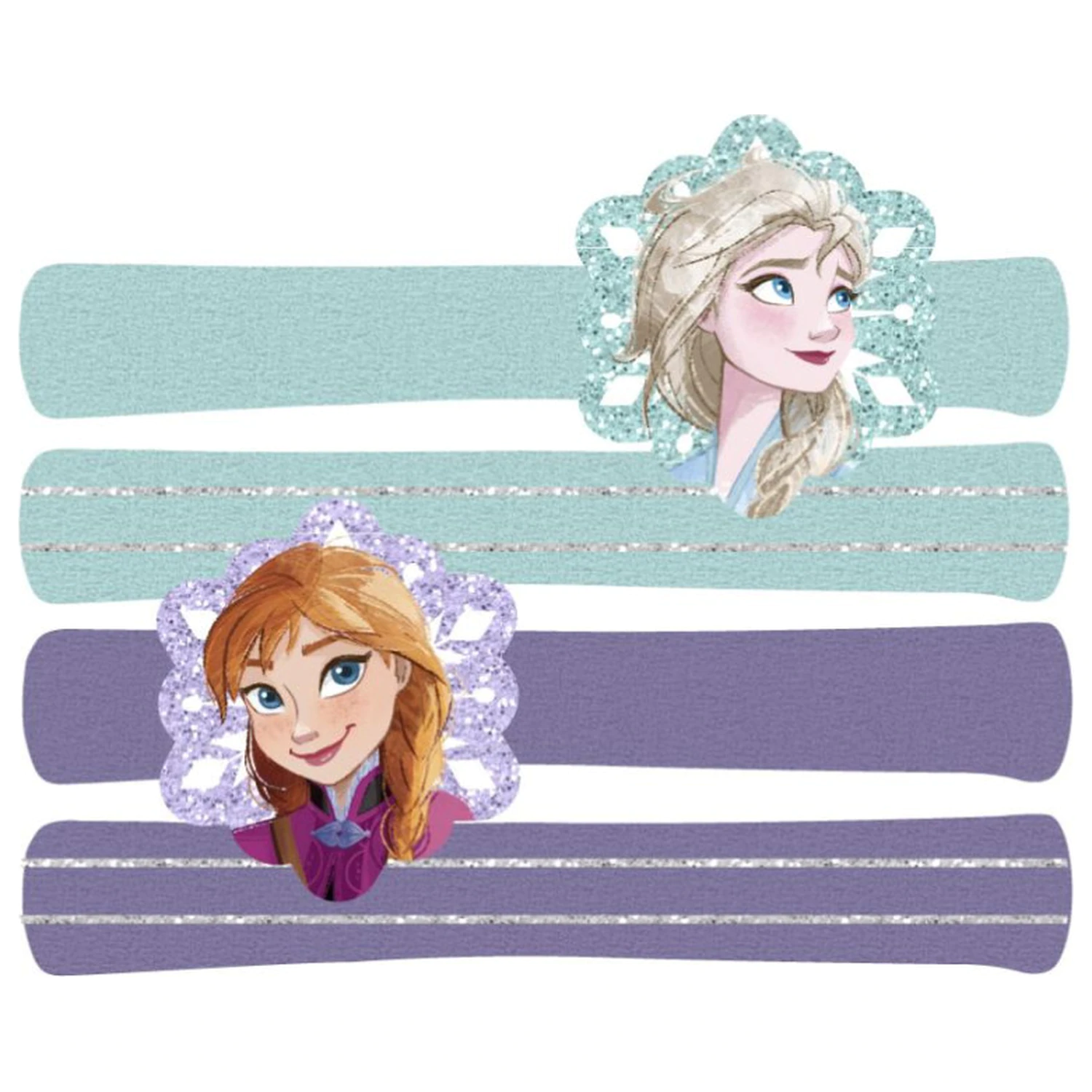 Disney Frozen Snowflakes Set 4 gumiček do vlasů fotografii produktu