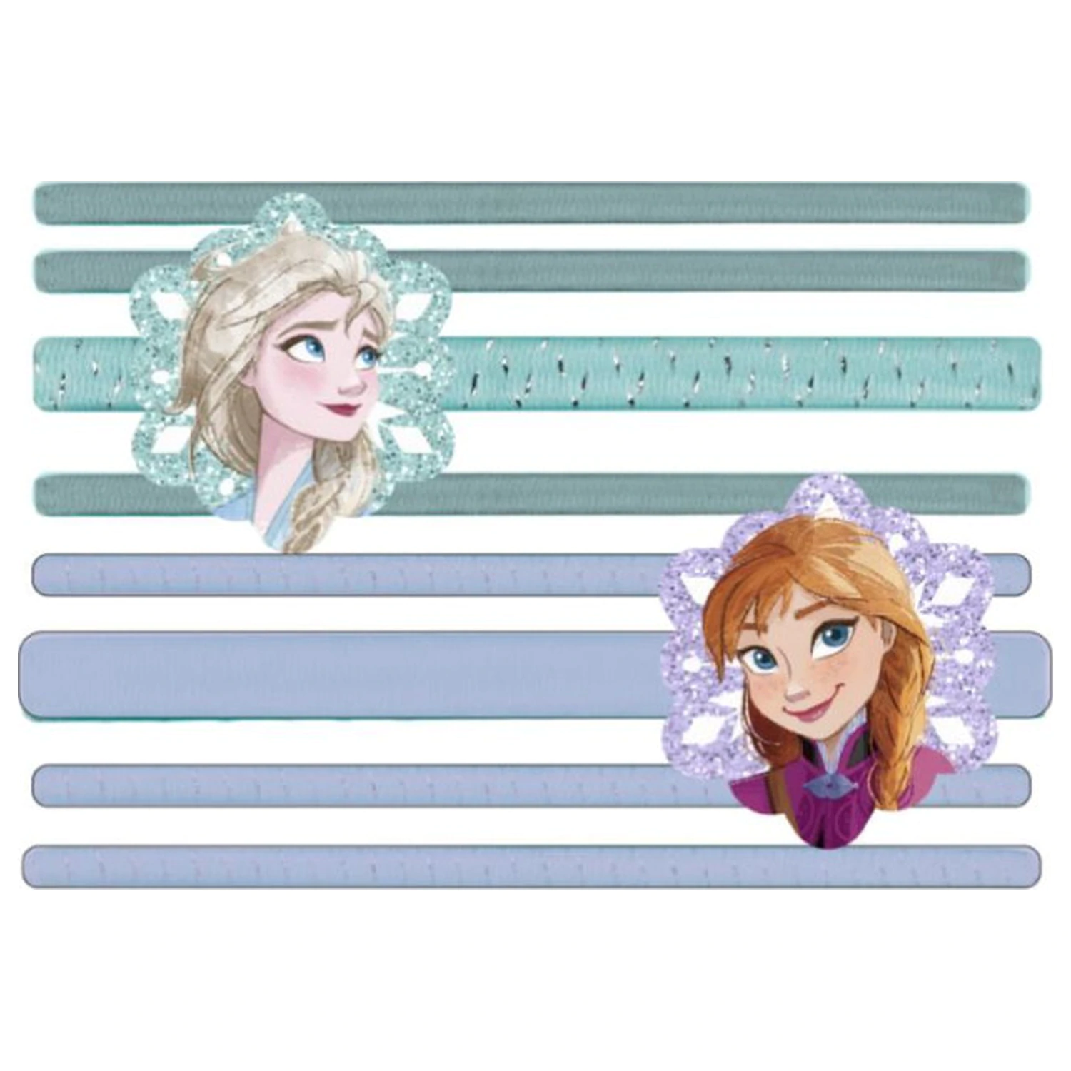 Disney Frozen Snowflakes Sada gumiček do vlasů, 8 ks fotografii produktu