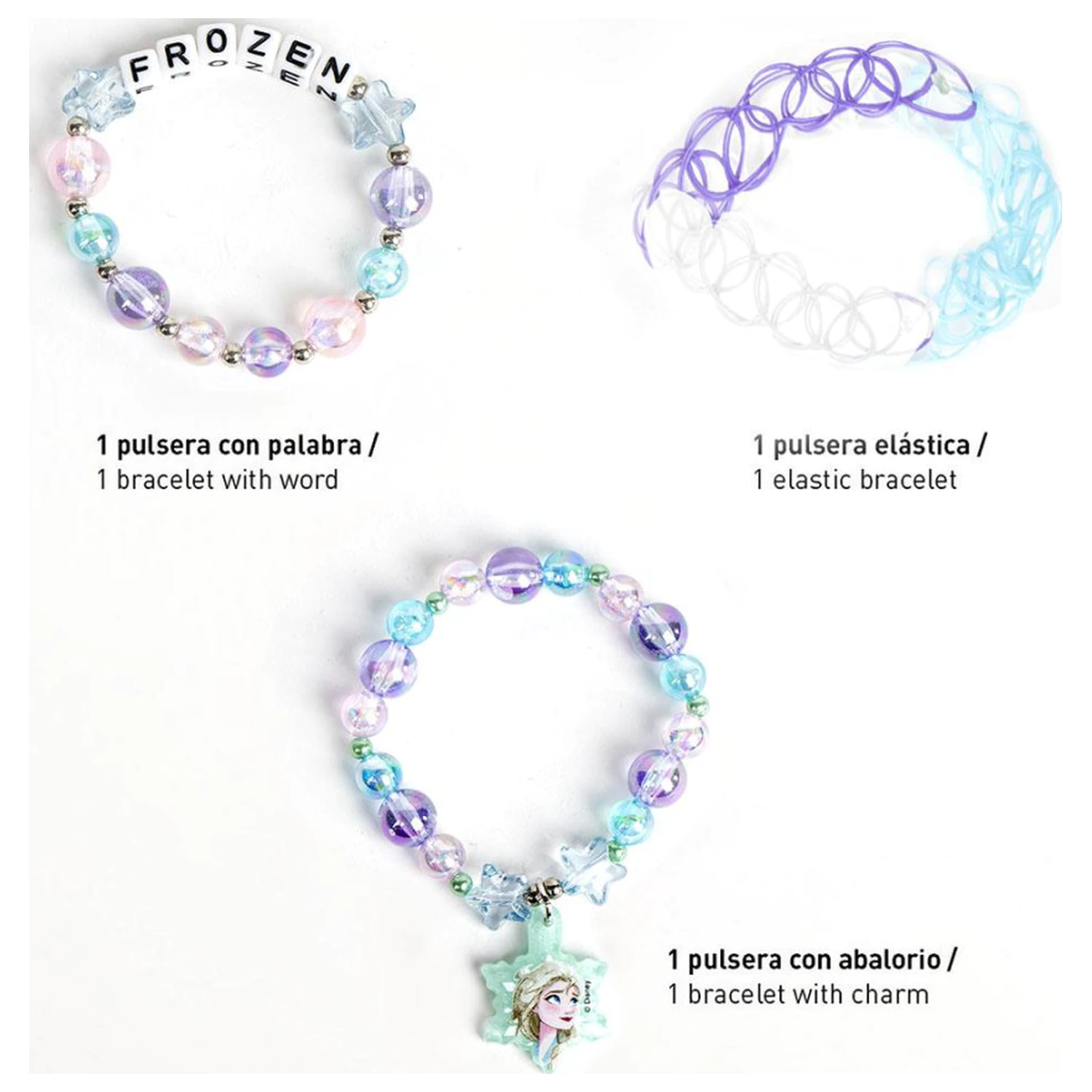 Disney Frozen Snowflakes náramek sada 3 ks fotografii produktu
