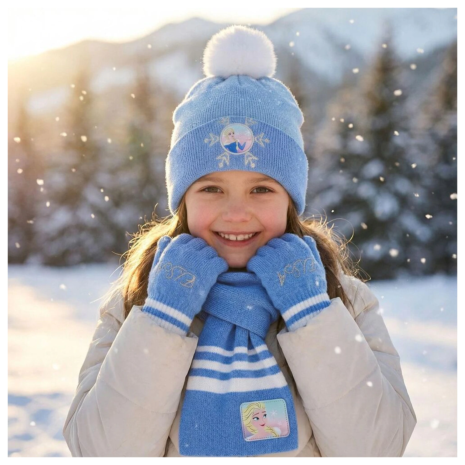 Disney Frozen zimní sada nákrčník čepice rukavice fotografii produktu
