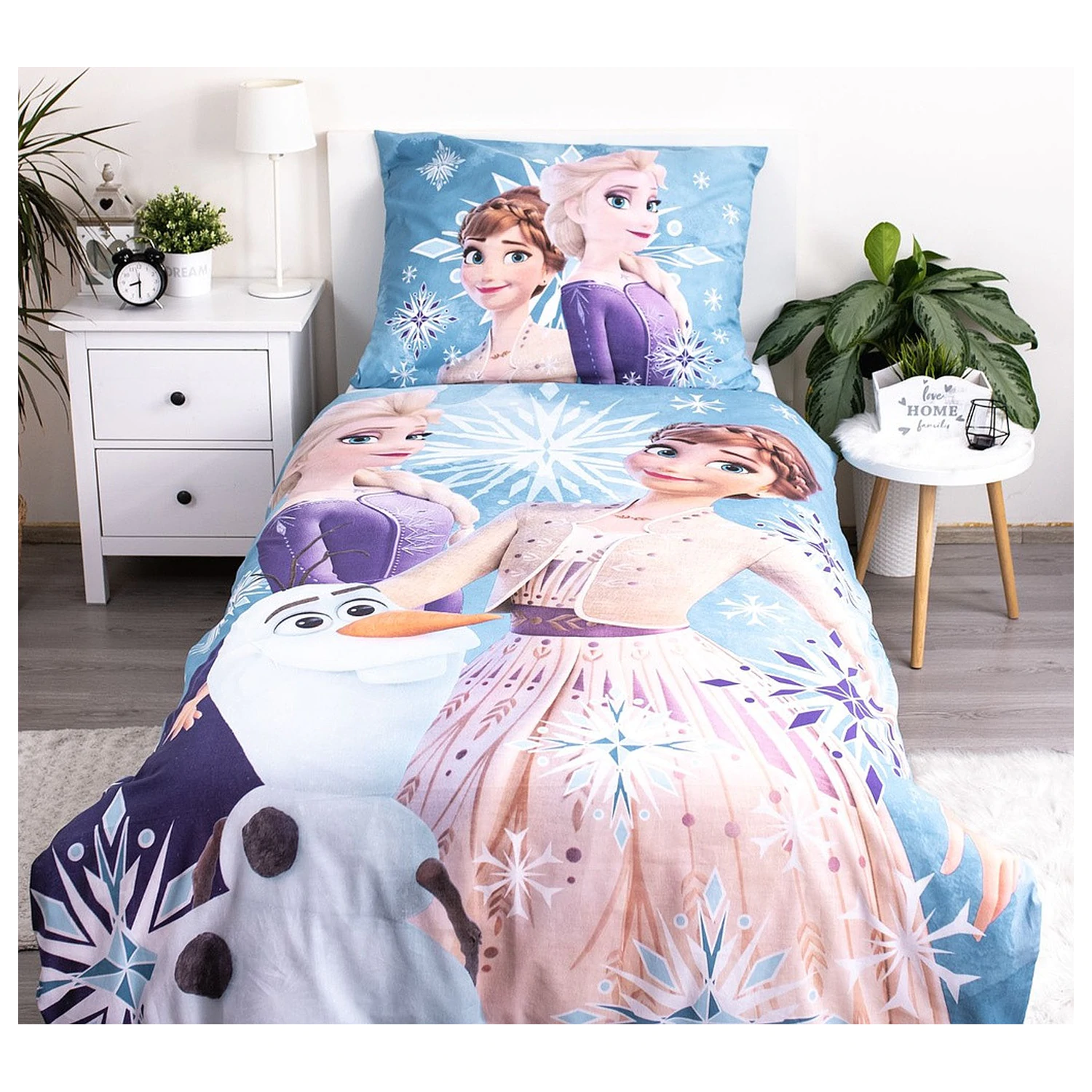 Disney Frozen White Snowflake Dětská přikrývka fotografii produktu