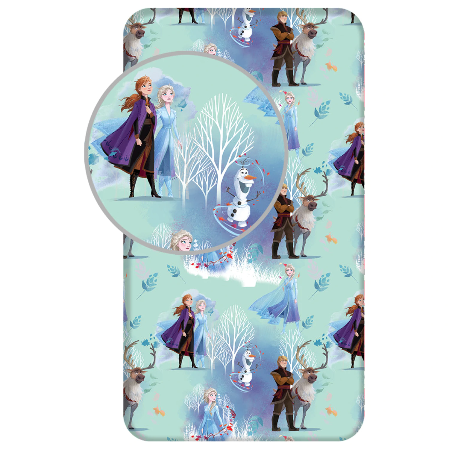 Disney Frozen White Trees prostěradlo 90x200 cm fotografii produktu