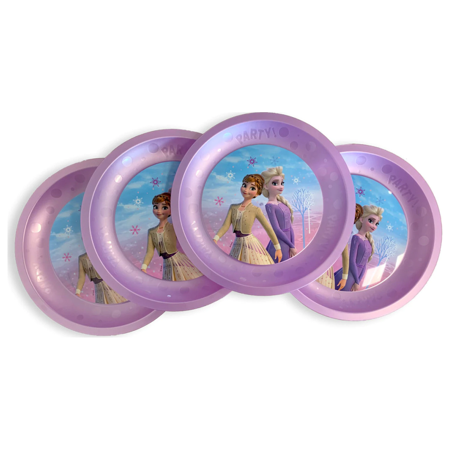 Disney Frozen Wind micro premium plastový plochý talíř 4dílná sada 21 cm fotografii produktu