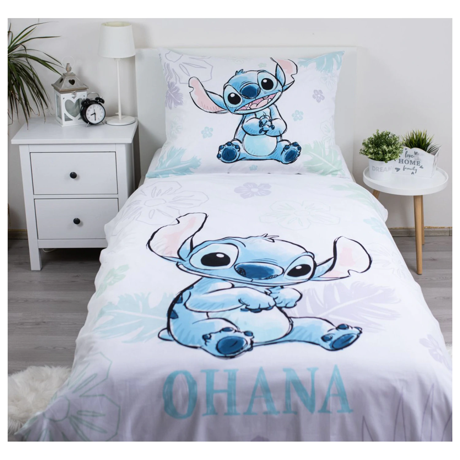 Disney Stitch Ohana bílý povlak na peřinu fotografii produktu