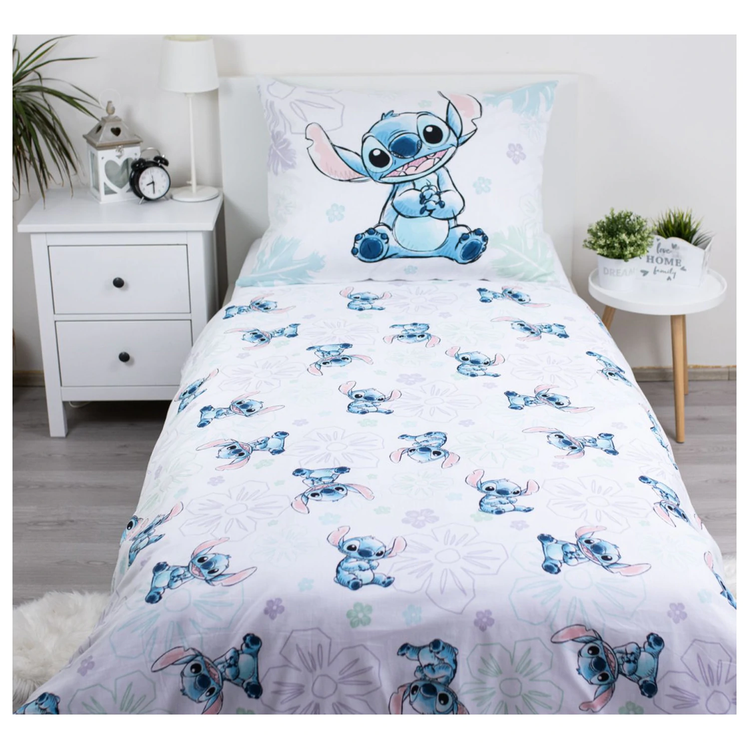 Disney Stitch Ohana bílý povlak na peřinu fotografii produktu
