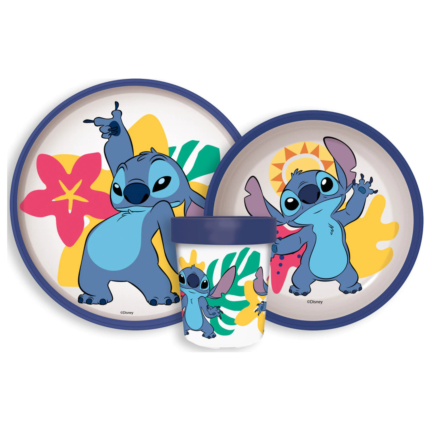 Disney Lilo and Stitch Palms Protiskluzová jídelní sada, mikro plastová sada fotografii produktu