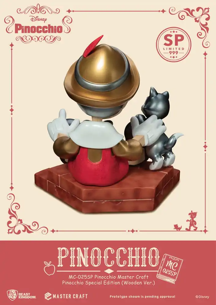 Disney Master Craft Socha Pinocchio Dřevěná Verze Speciální Edice 27 cm fotografii produktu