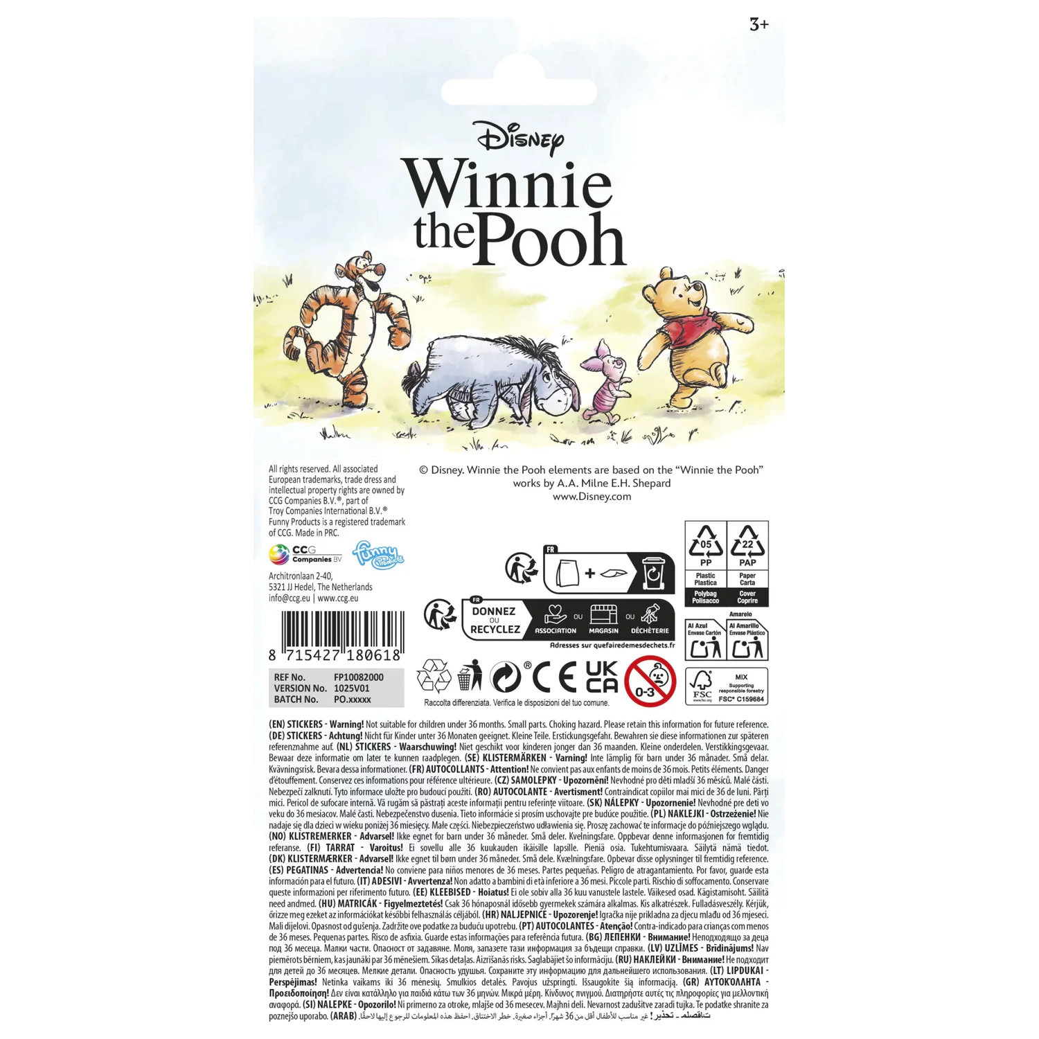 Disney Winnie the Pooh Friends Samolepka fotografii produktu