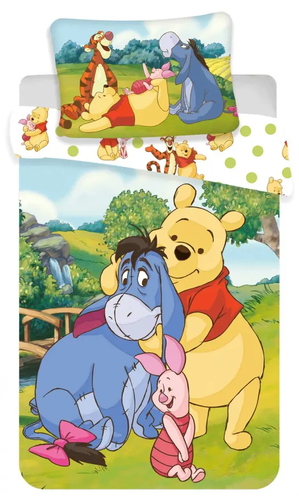 Disney Winnie the Pooh dětské povlečení s přikrývkou 100x135 cm, 40x60 cm fotografii produktu