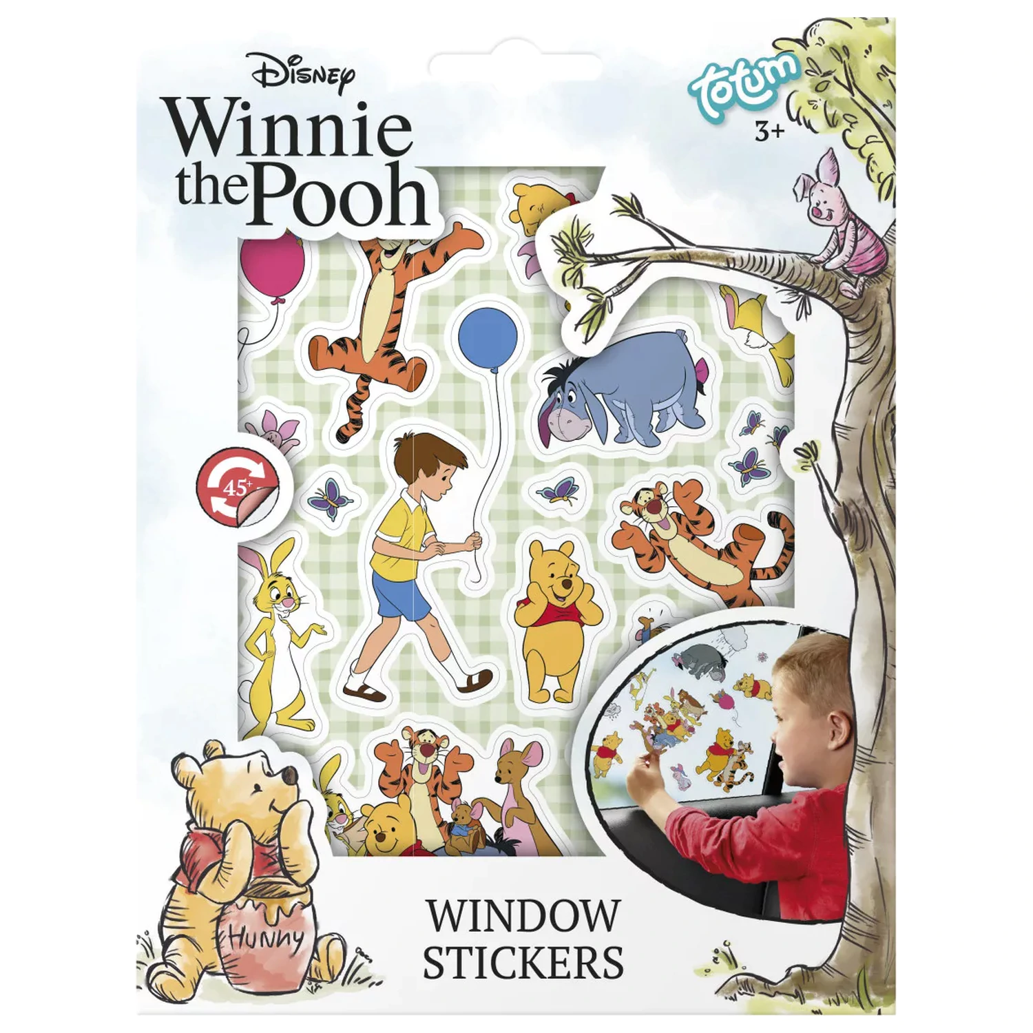 Disney Winnie the Pooh Happy sada okenních samolepek fotografii produktu